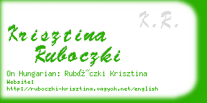 krisztina ruboczki business card